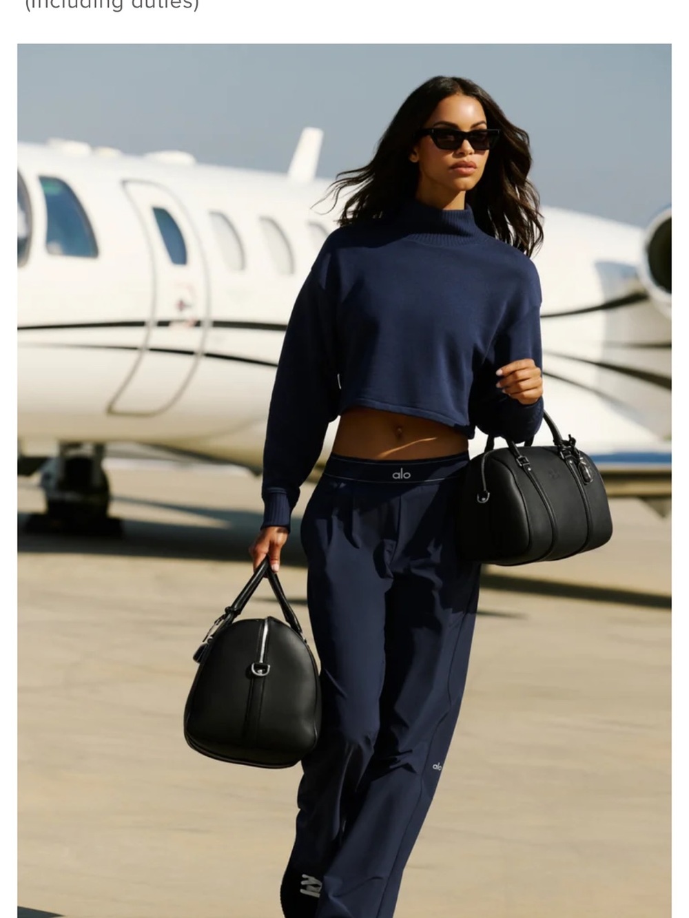 ALO Yoga Navy Suit Up Trouser